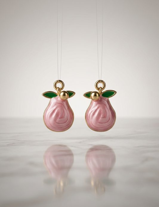 Blushing Rosebud Drop Earrings