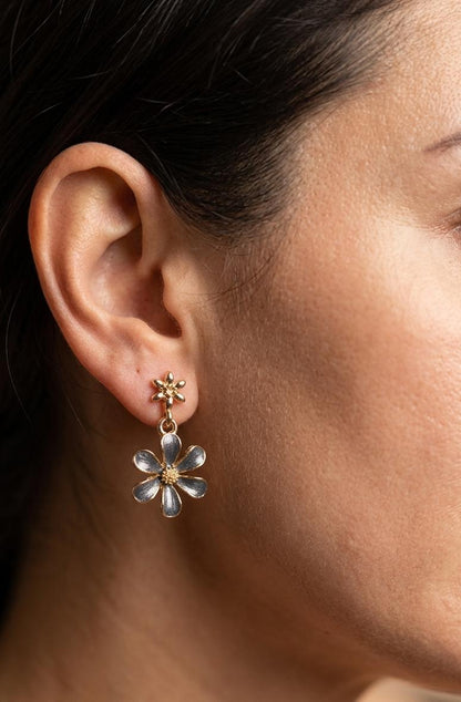 Shimmering Blossom Drop Studs