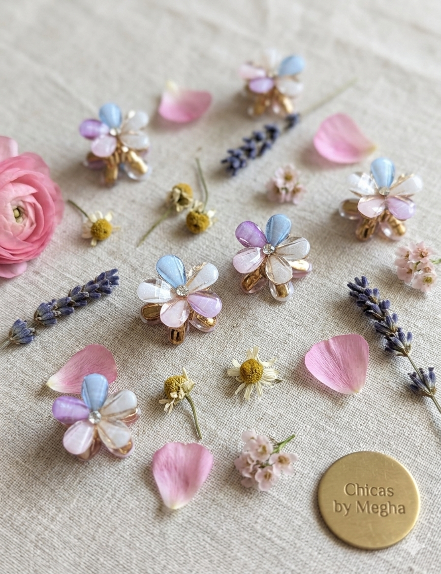 The Pastel Floral Mini Clip Set