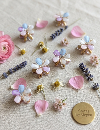 The Pastel Floral Mini Clip Set