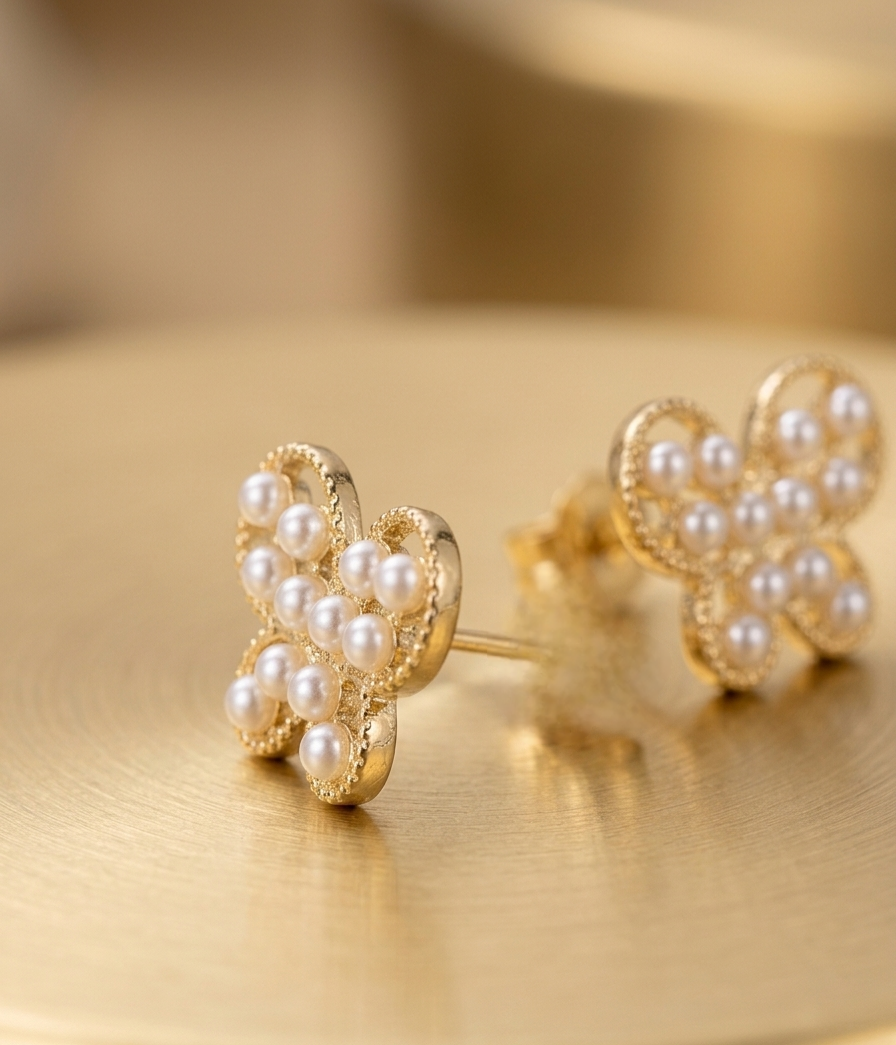 Pearl Butterfly Studs
