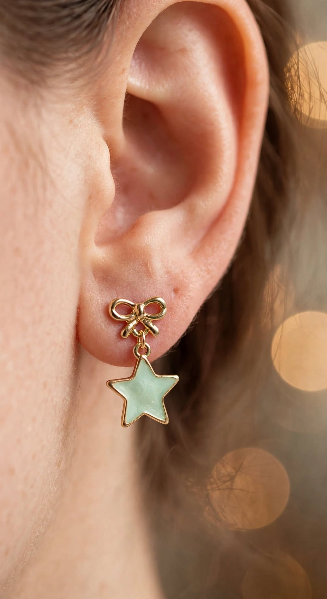 Pastel Star and Moon Mismatched Stud Earrings
