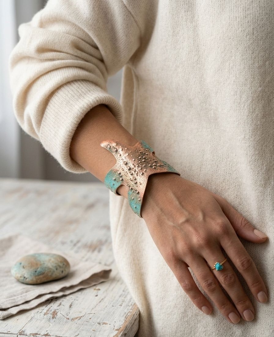 Seaside Textured Statement Cuff