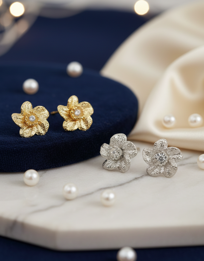 Eternal Bloom Textured Studs