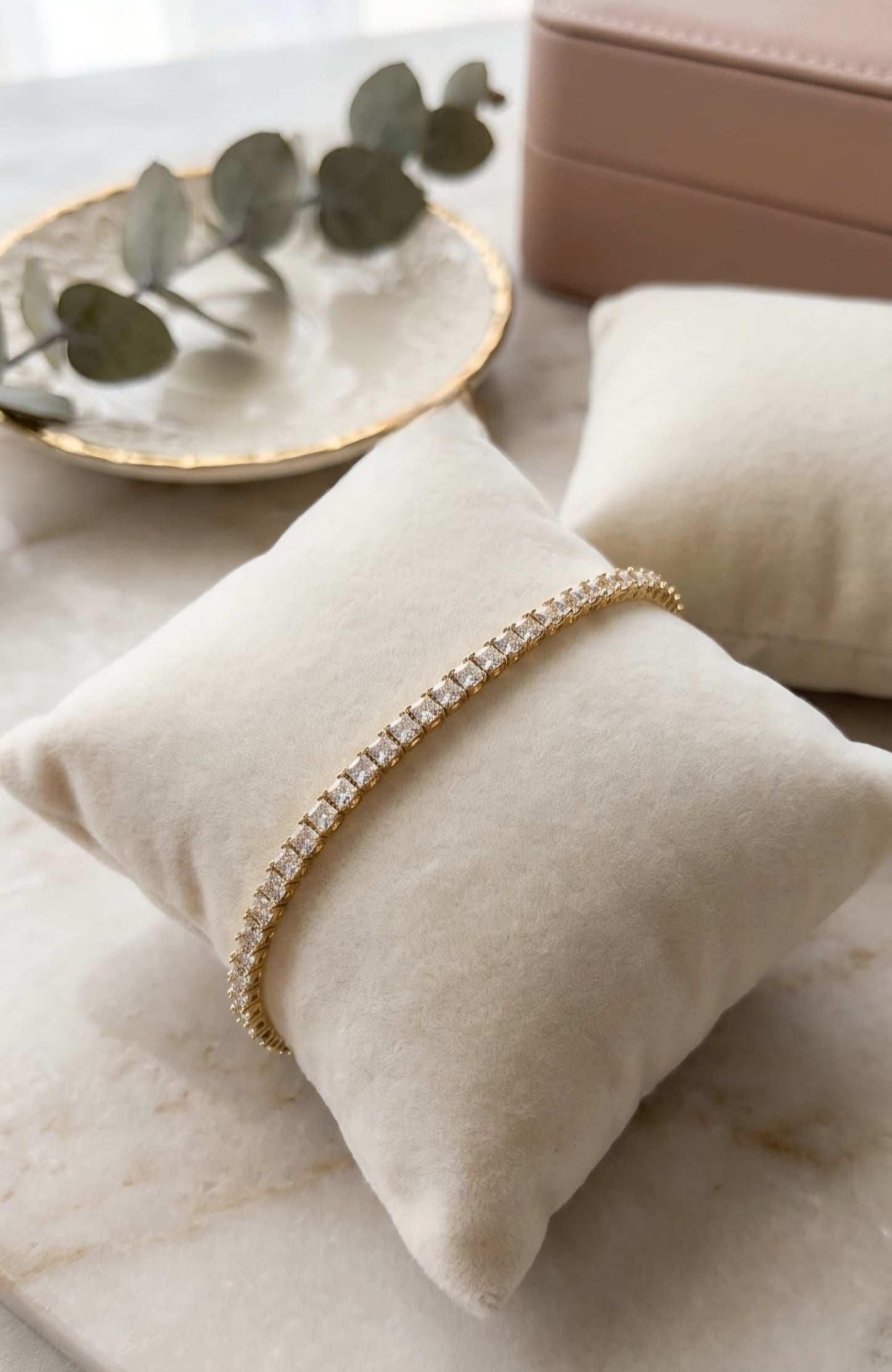 The ‘Aura’ Princess-Cut Tennis Bracelet