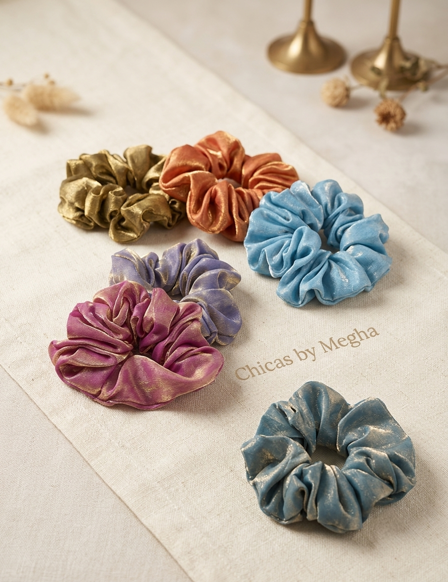 Shimmer & Shine Silk Scrunchie