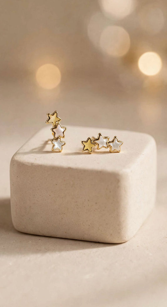 3 star Earrings
