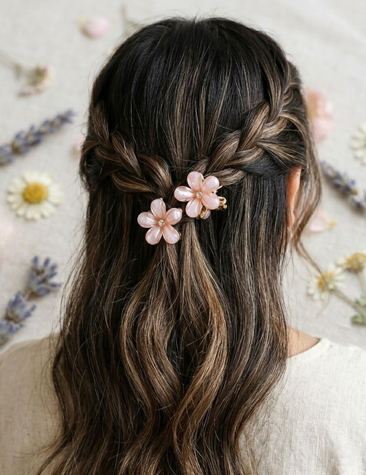 The Pastel Floral Mini Clip Set