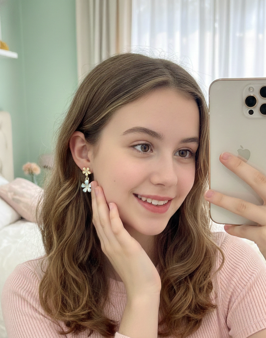 Enamel Floral Bloom Drops