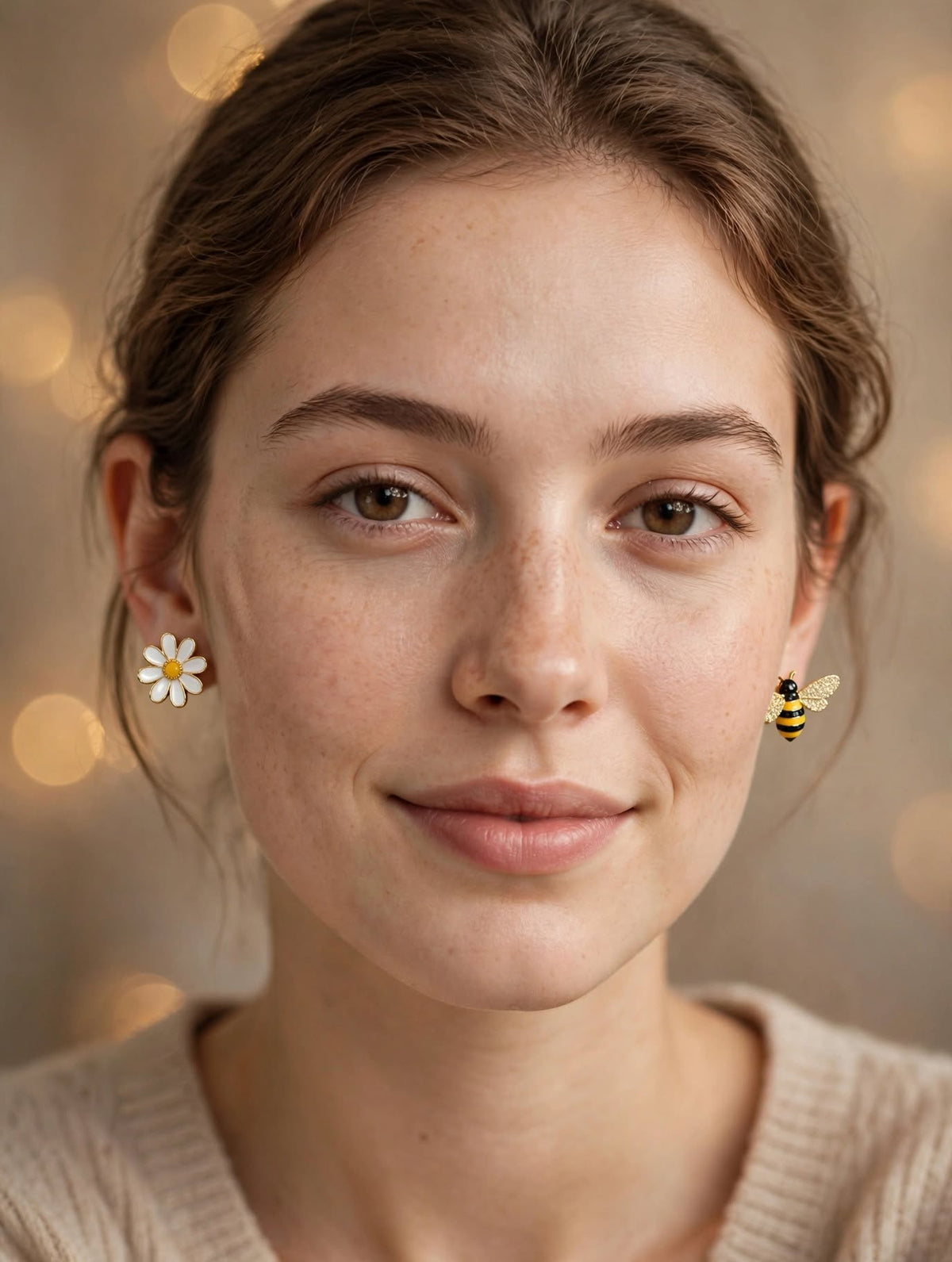 Daisy & Bee Mismatched Stud Earrings
