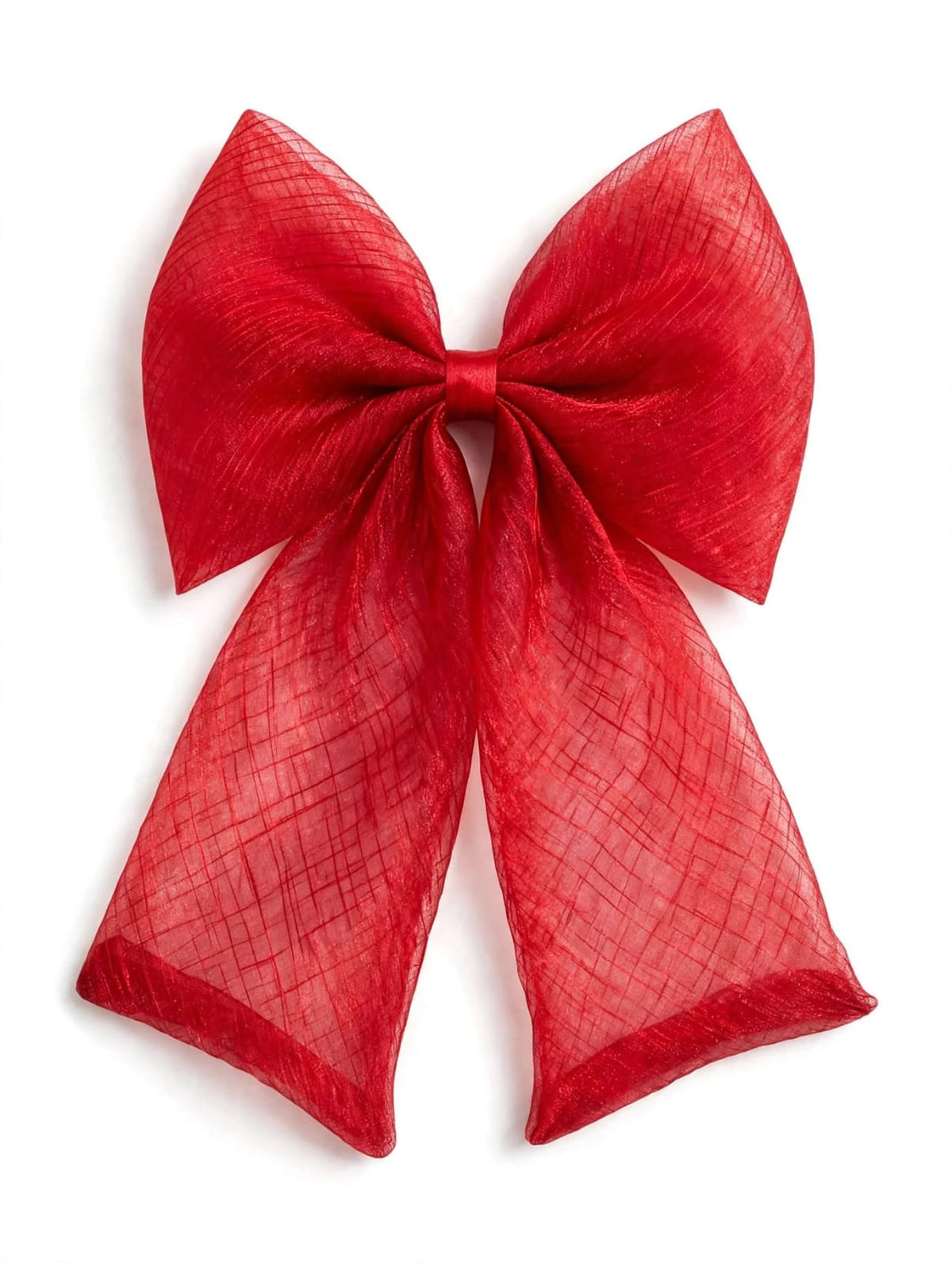 Coquette Organza Bow Hair Clip - Big Tail Bow