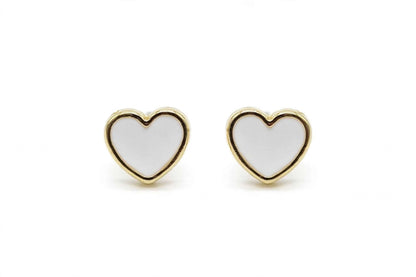 Mini Enamel Heart Stud Earrings