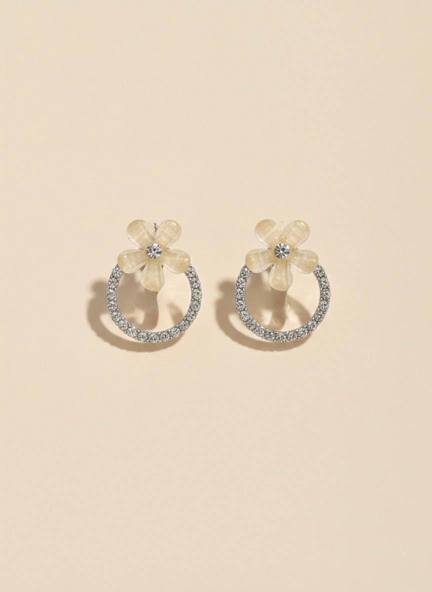 Flower Halo Studs