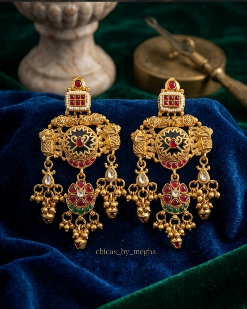 Royal Heritage Antique Jhumkas