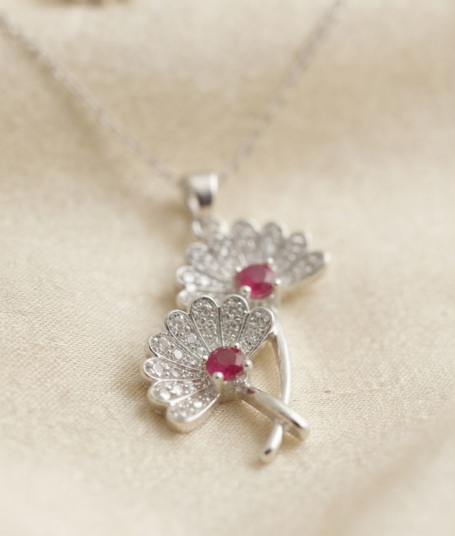 The Crimson Petal Neckpiece Set